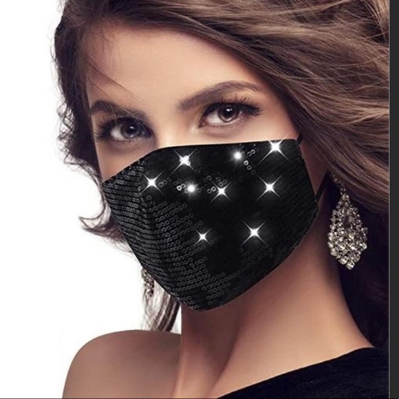 Sequin Face Mask w/5 High Grade Filters - Picture 2 of 7